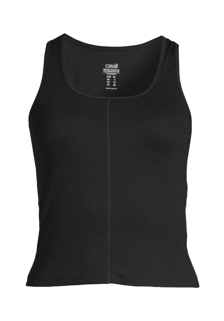 Casall Delight Scoop Neck Tank - Black