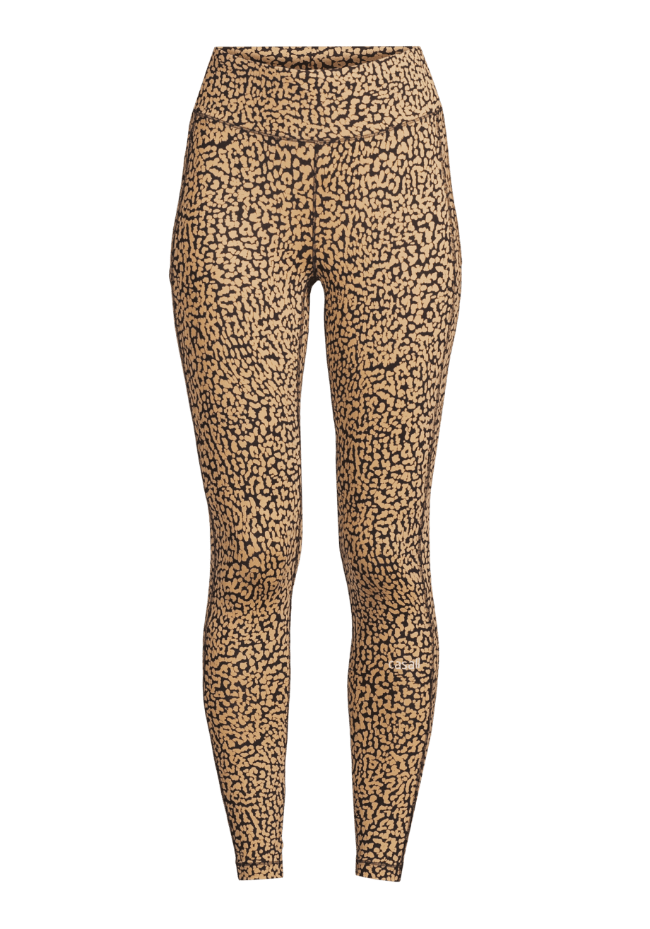 Casall Essential Printed Tights - Brown Shake